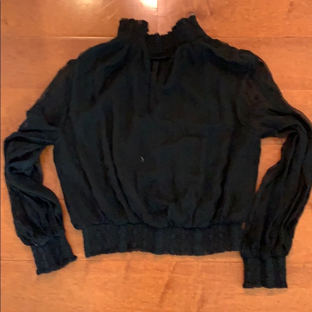 Sheer black blouse